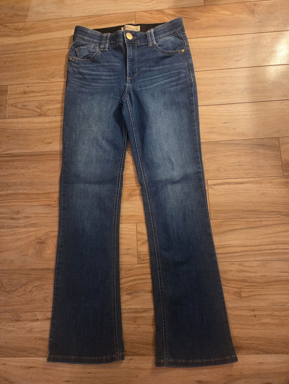 Democracy Ab Technology Jeans Size 6 Bootcut Stretch Distressed Medium Wash - Picture 2 of 9